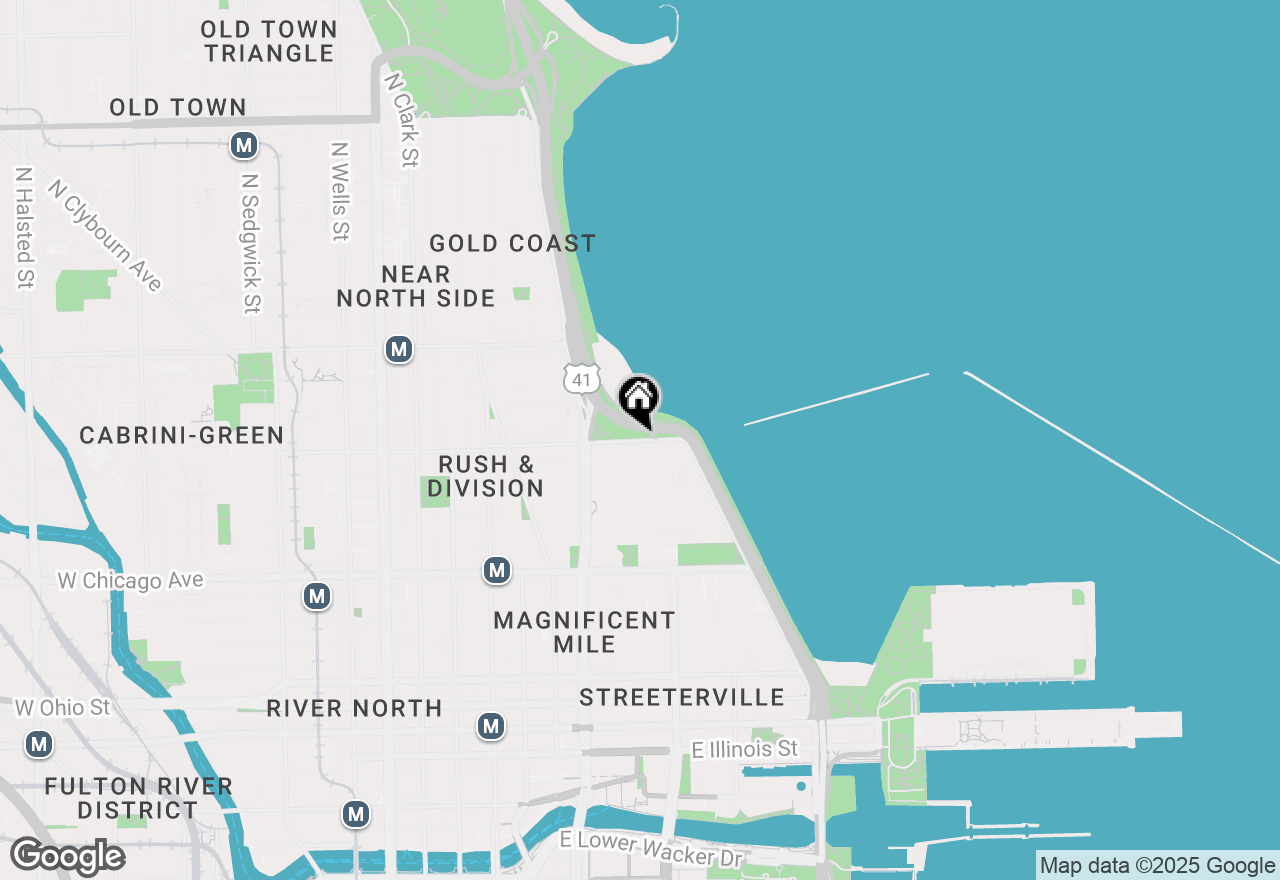 Map of 209 E Lake Shore #4W, Chicago, IL 60611