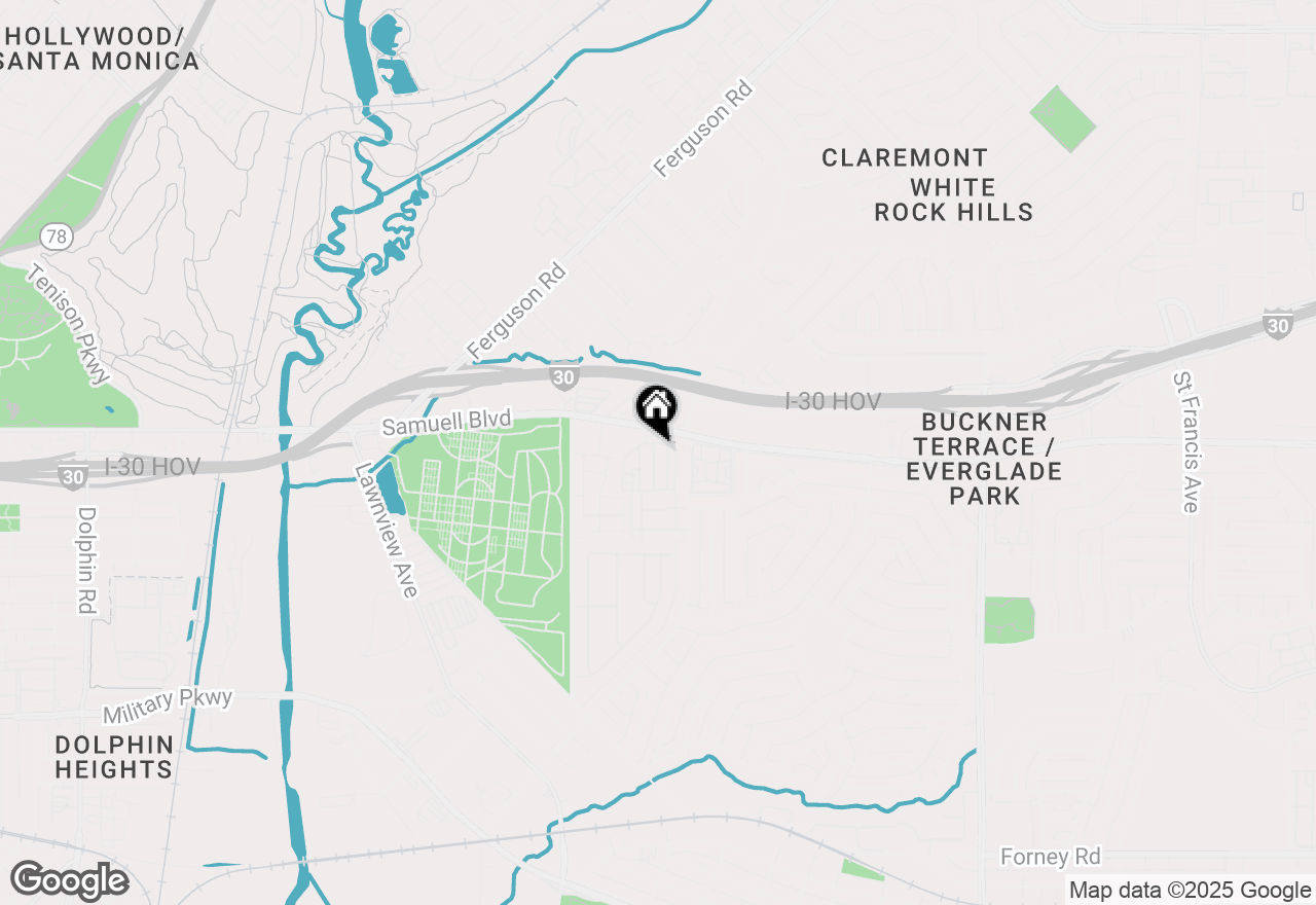 Map of 7572 Laburnam Road, Dallas, TX 75228