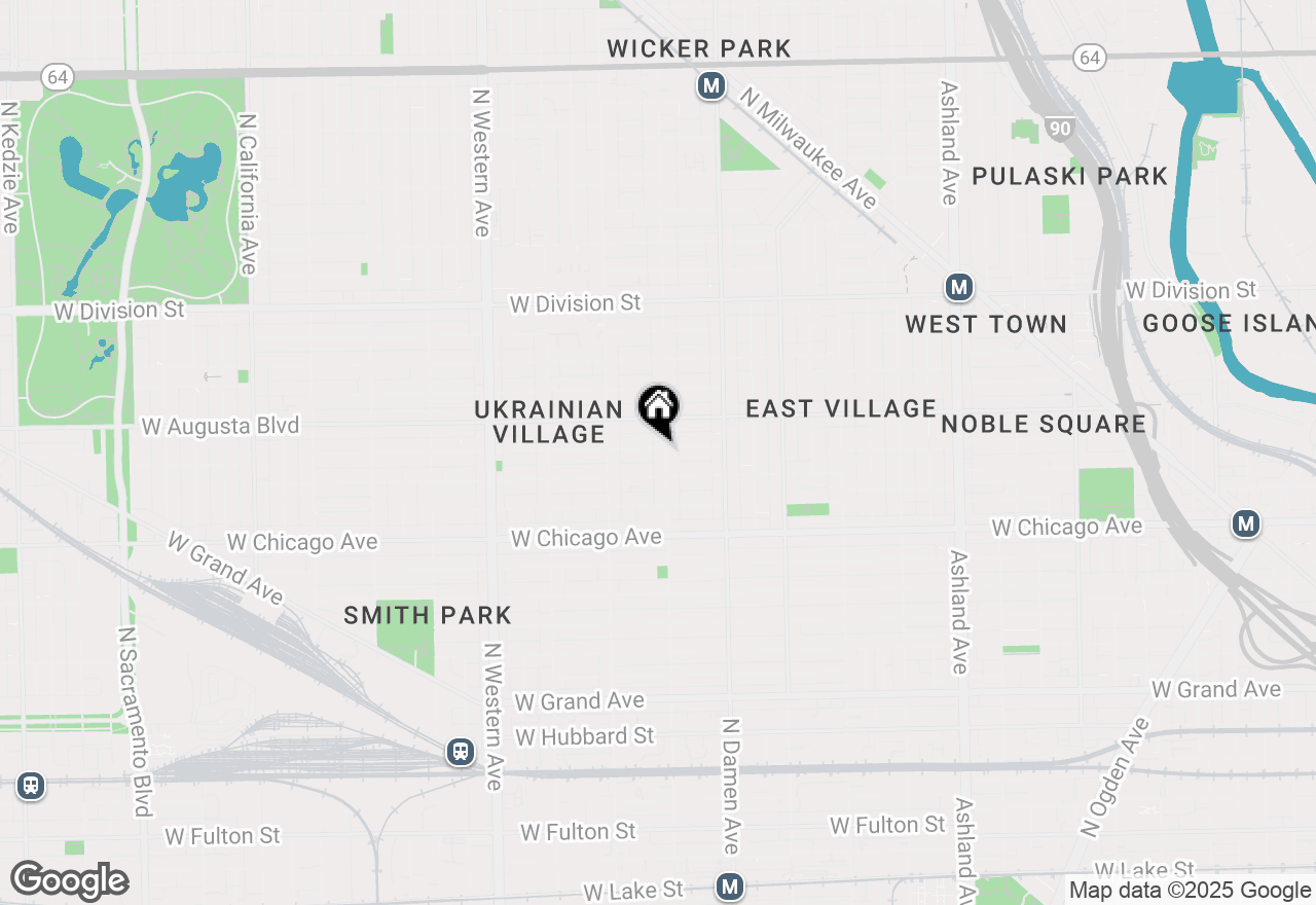 Map of 924 N Hoyne Avenue #2E, Chicago, IL 60622