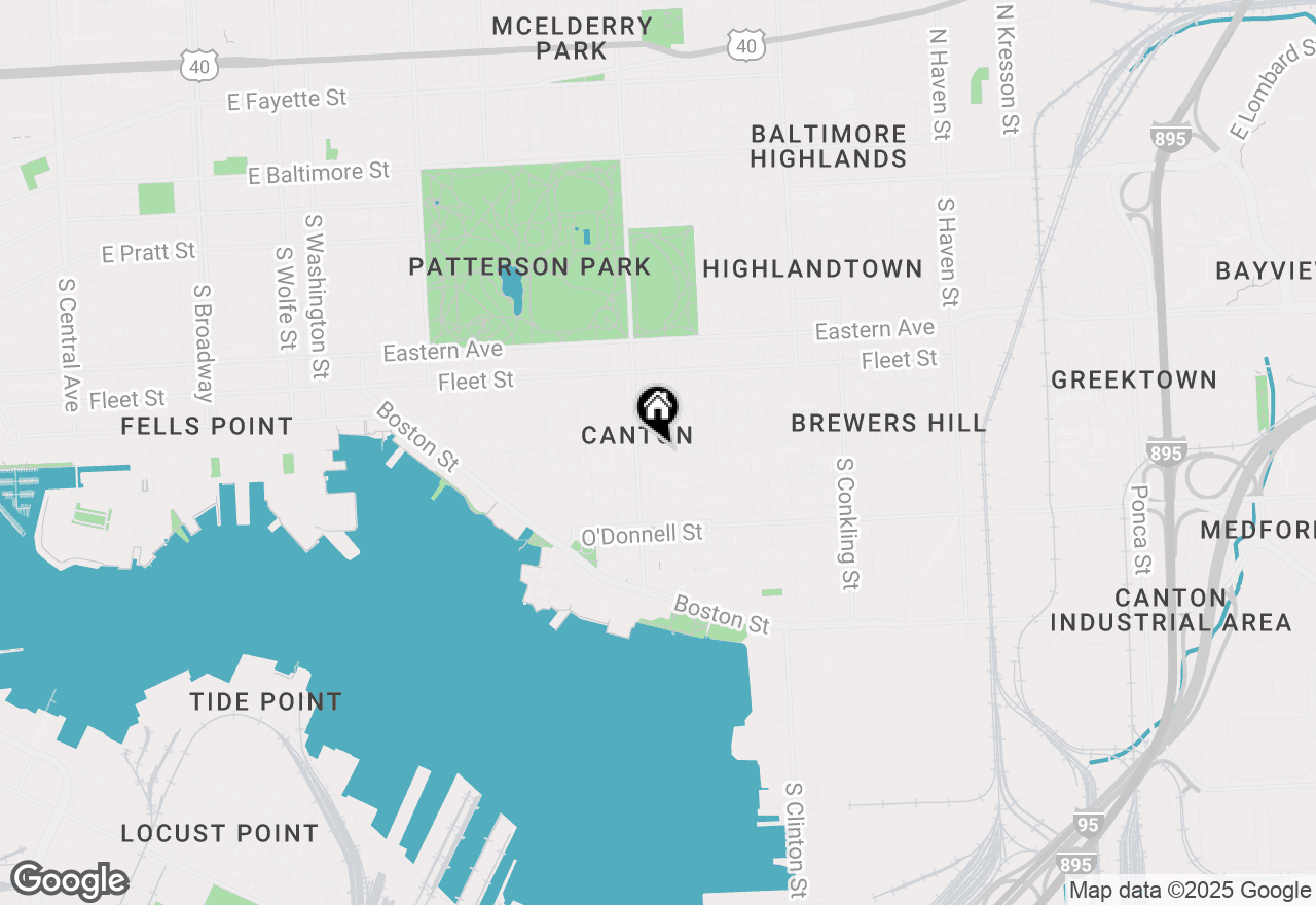 Map of 821 S Curley Street, Baltimore, MD 21224