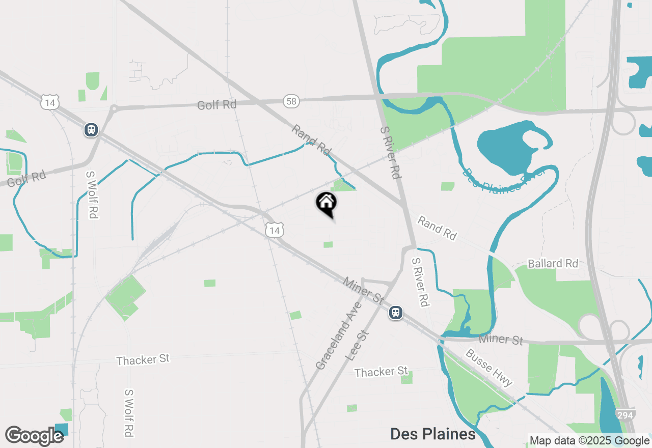 Map of 1279 Harding Avenue #2A, Des Plaines, IL 60016