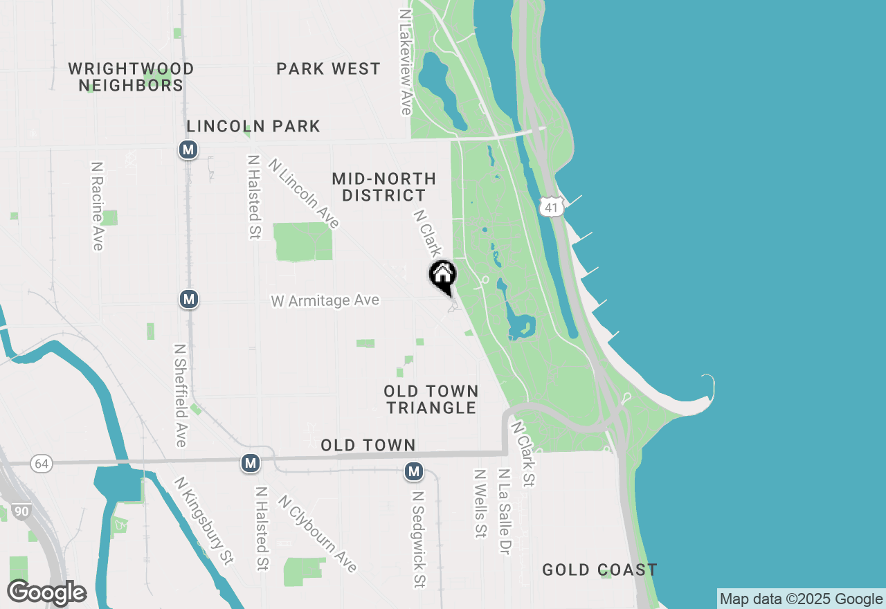 Map of 1960 N Lincoln Park West Street #1705, Chicago, IL 60614