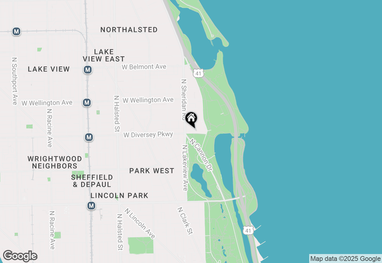 Map of 330 W Diversey Parkway #2605, Chicago, IL 60657