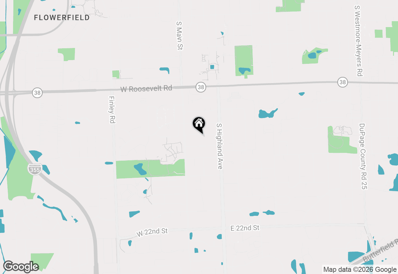 Map of 27 E 14th Place, Lombard, IL 60148