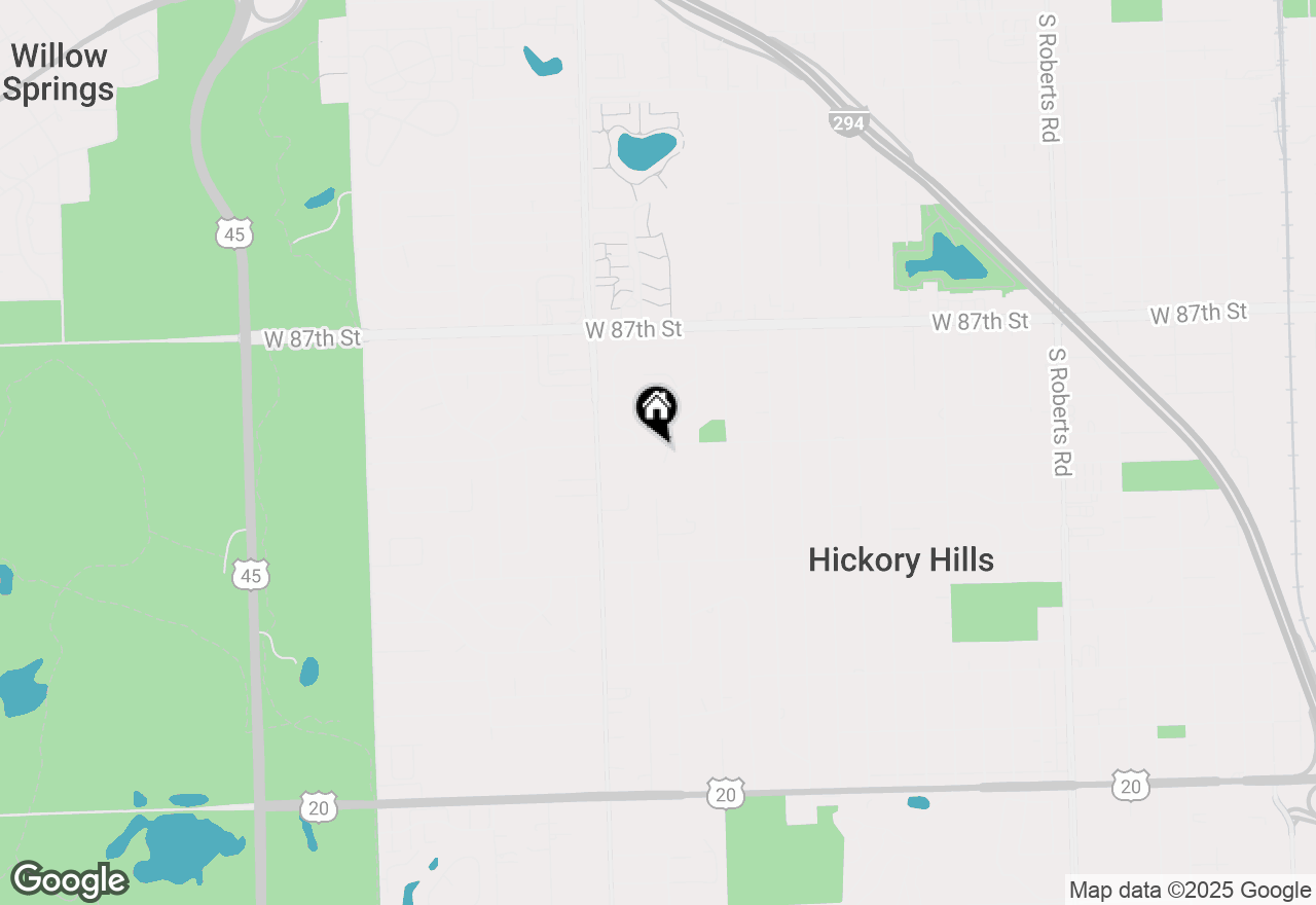 Map of 8637 W 89th Street, Hickory Hills, IL 60457