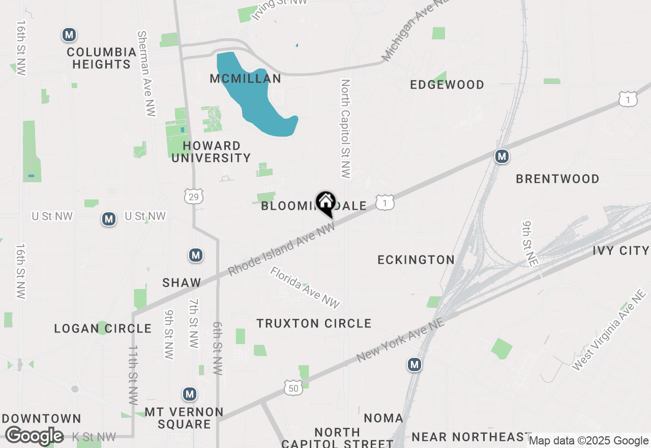 Map of 45 Rhode Island Avenue Nw, Washington, DC 20001