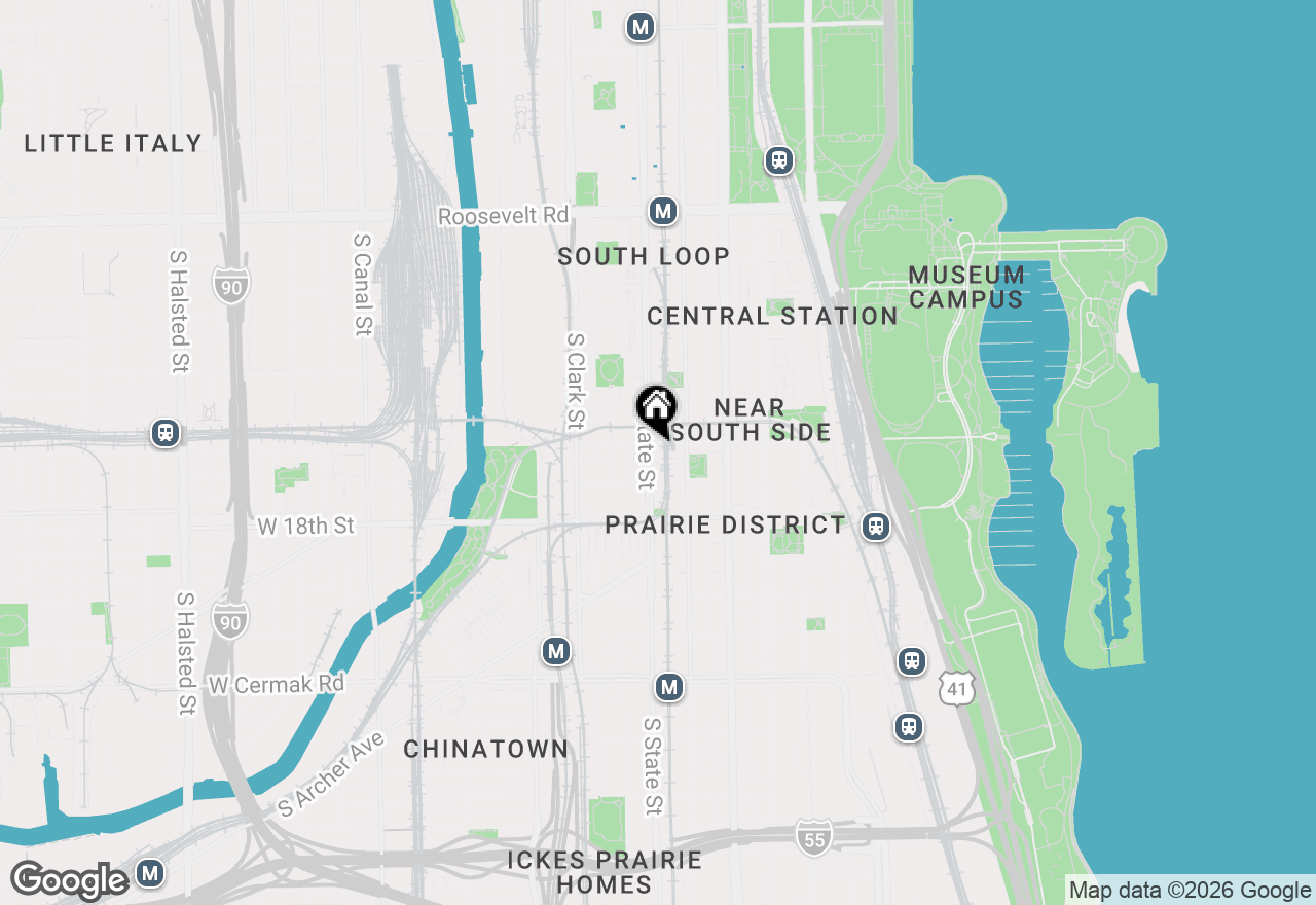 Map of 1601 S State Street #5D, Chicago, IL 60616
