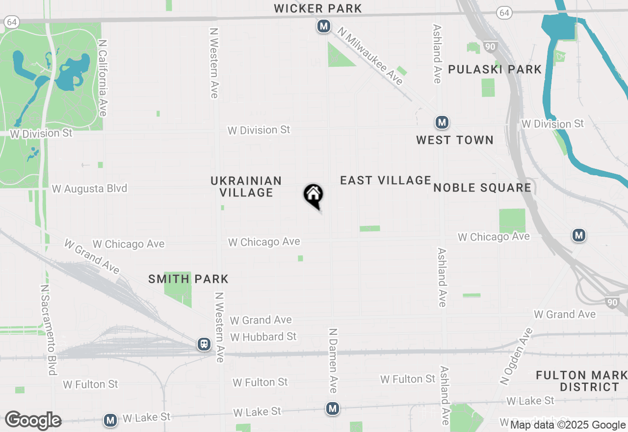 Map of 2037 W Iowa Street #2CH, Chicago, IL 60622