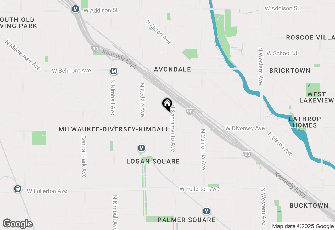 Map of 3019 W George Street #3A, Chicago, IL 60618