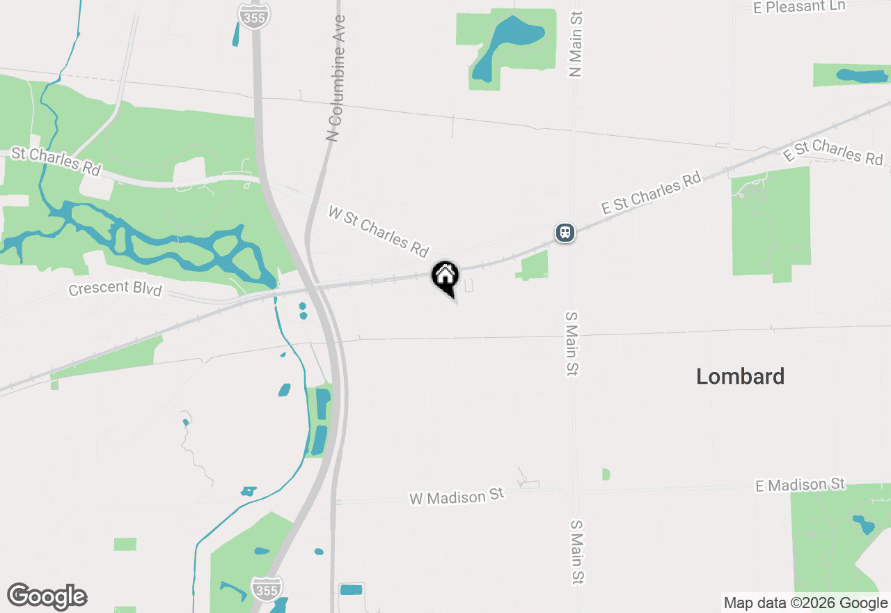 Map of 212 S Brewster Avenue, Lombard, IL 60148