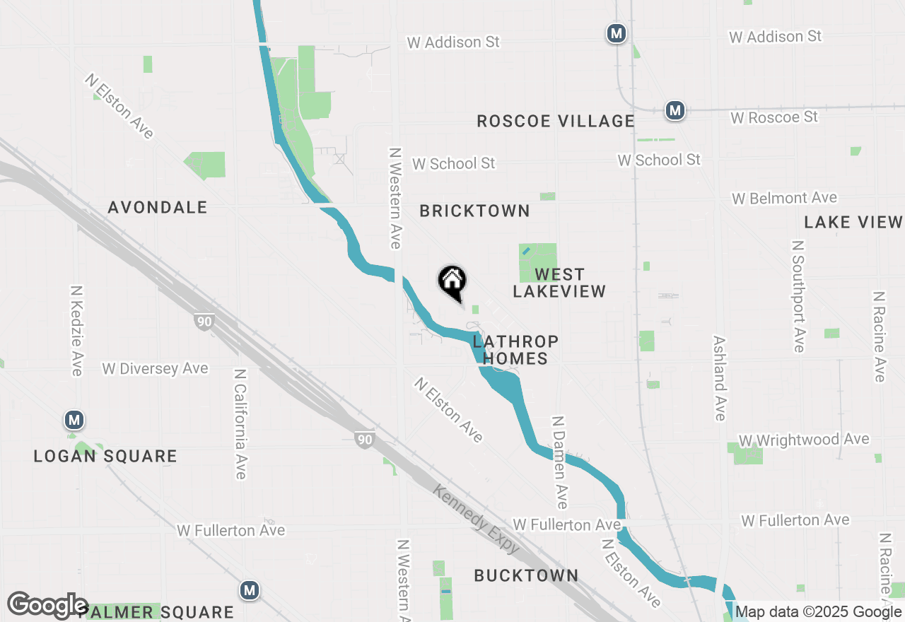 Map of 2235 W Oakdale Avenue #3-D, Chicago, IL 60618