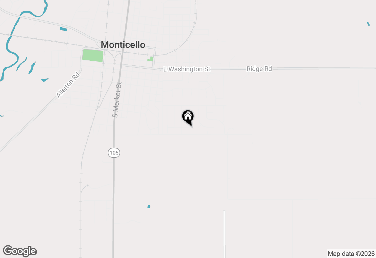 Map of 805 Adams Court, Monticello, IL 61856