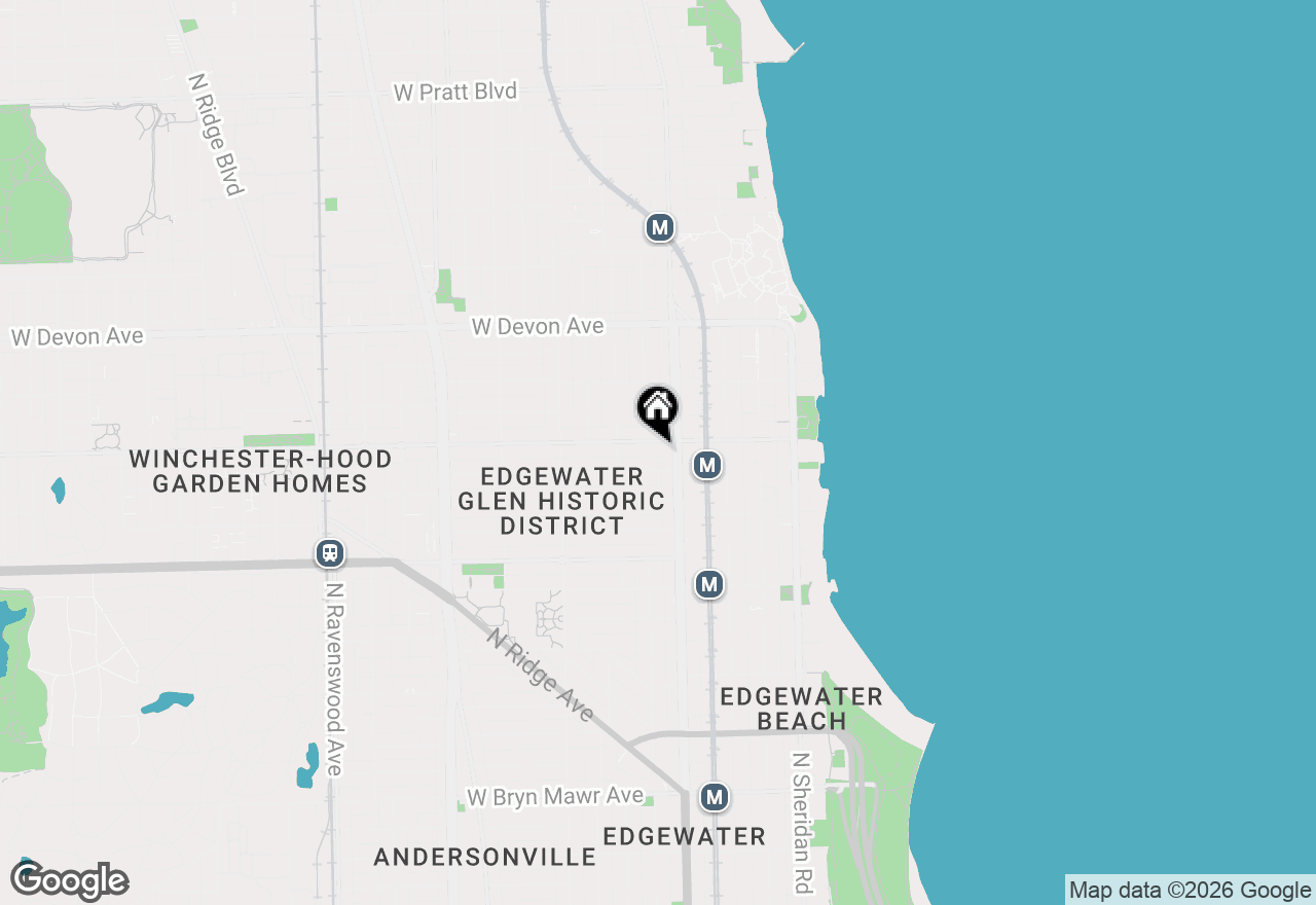 Map of 1217 W Granville Avenue #2B, Chicago, IL 60660