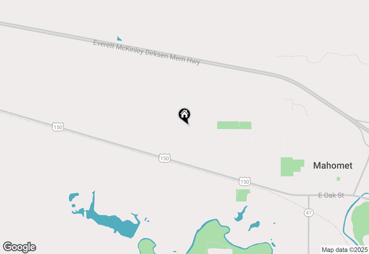 Map of 1207 W Frances Drive, Mahomet, IL 61853