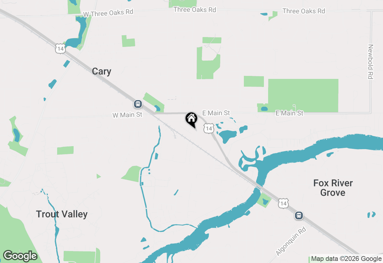 Map of 148 Cherry Street, Cary, IL 60013
