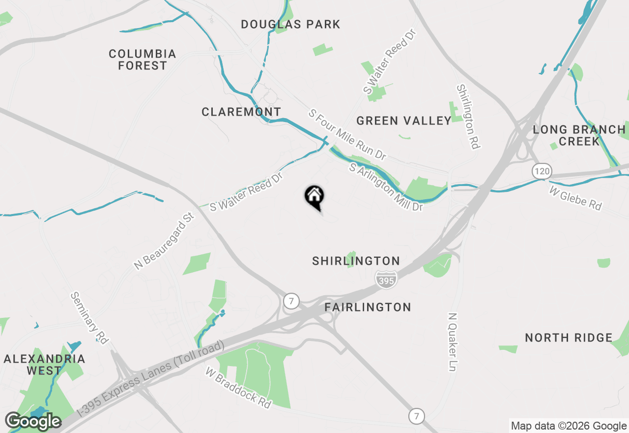 Map of 2811 S Woodrow Street #B, Arlington, VA 22206