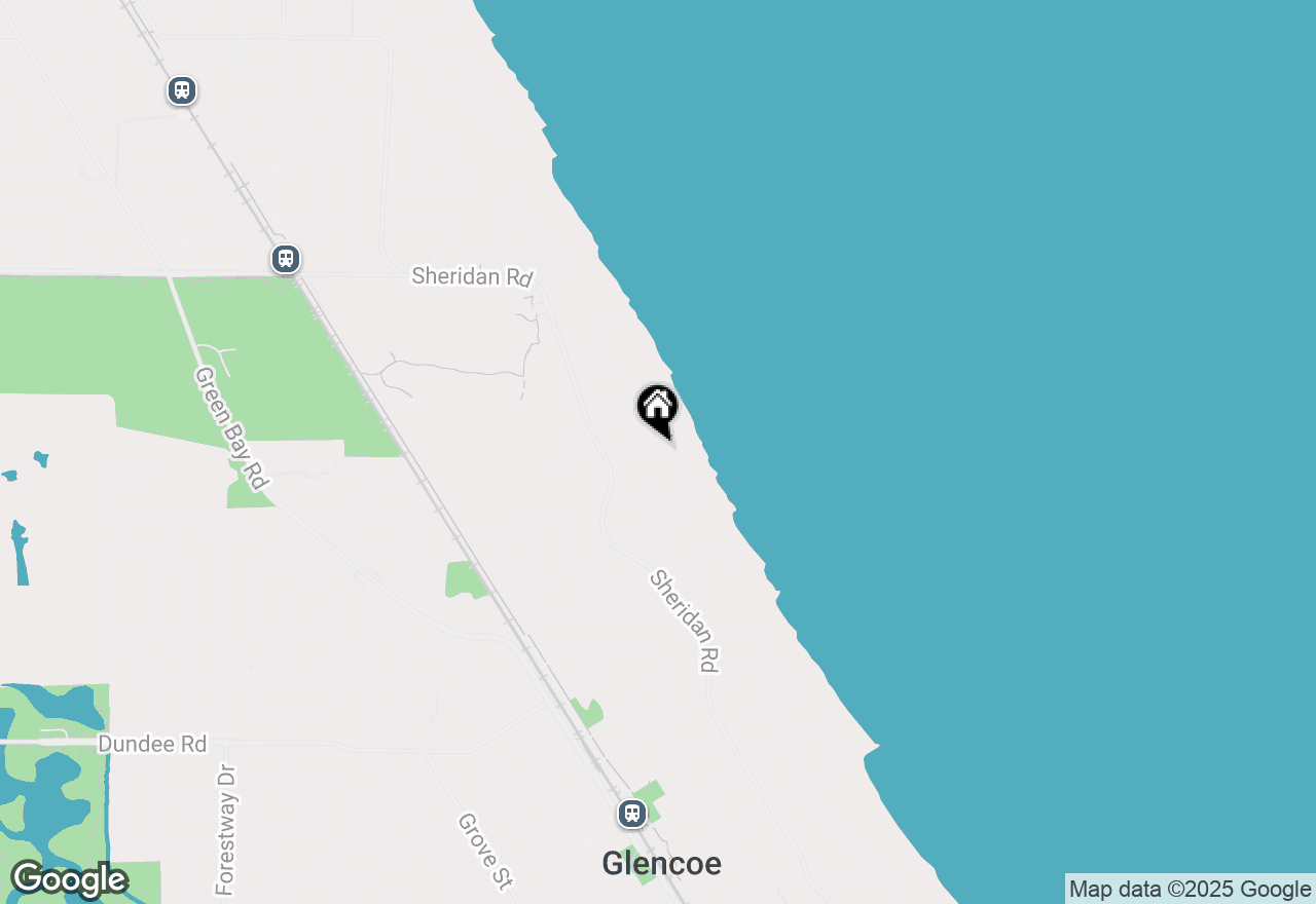 Map of 1045 Hillcrest Road, Glencoe, IL 60022