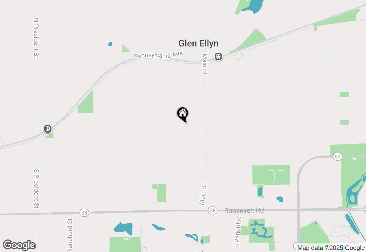 Map of 256 Sunset Avenue, Glen Ellyn, IL 60137