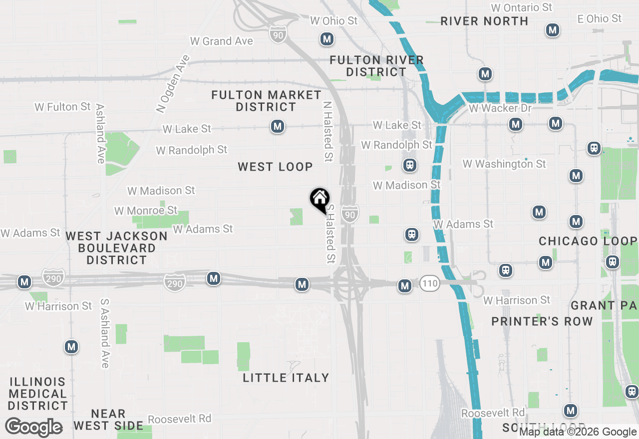 Map of 125 S Green Street #806A, Chicago, IL 60607