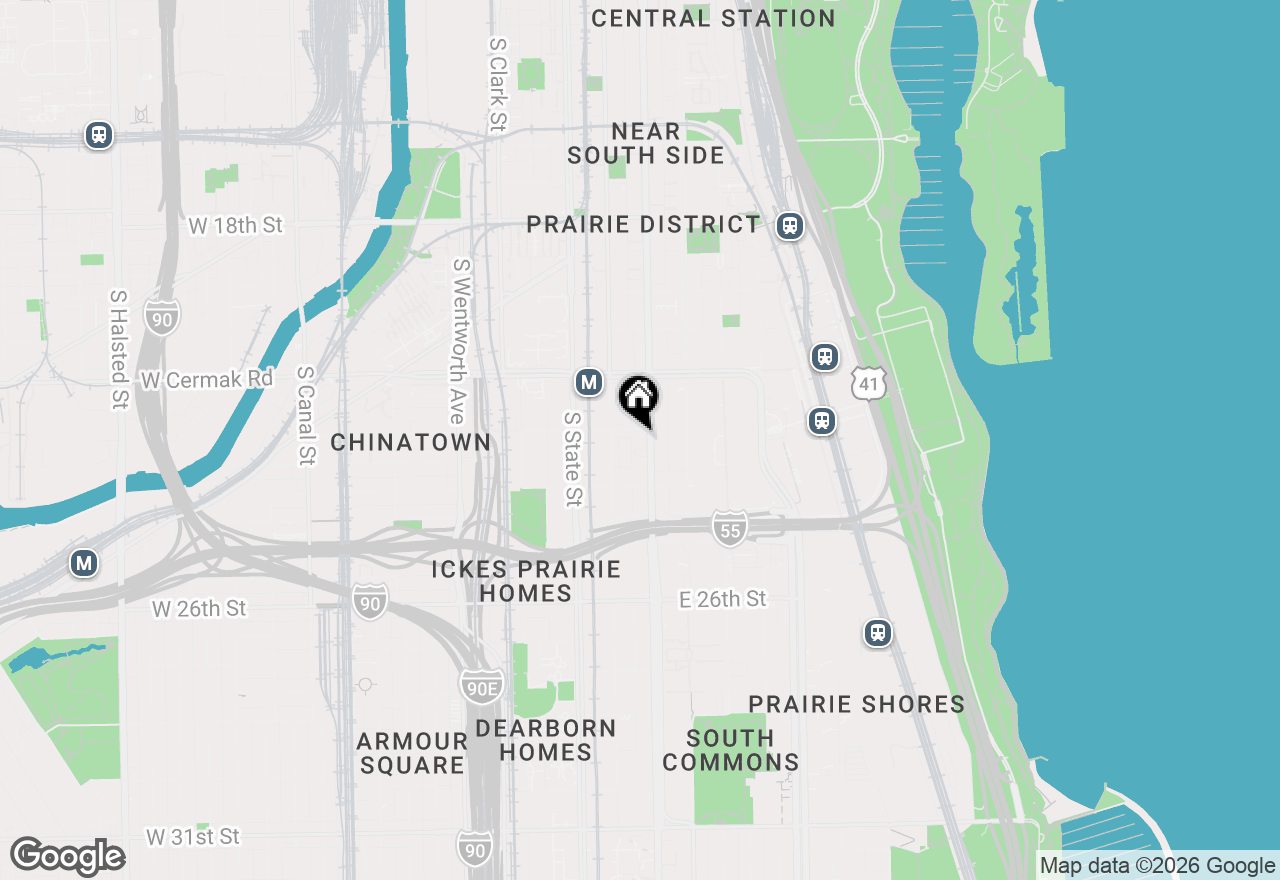 Map of 2300 S Michigan Avenue #409, Chicago, IL 60616