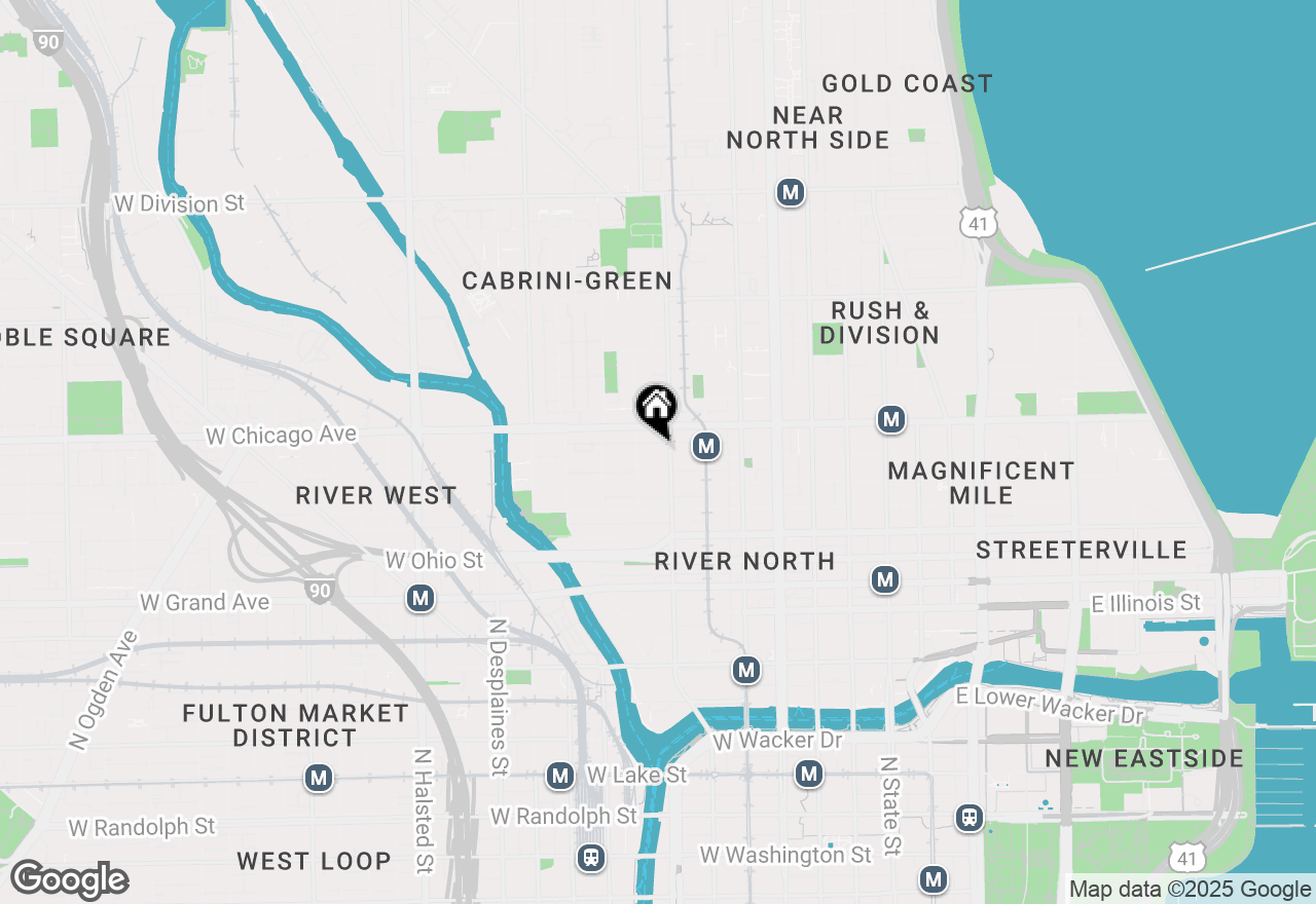 Map of 340 W Superior Street #1602, Chicago, IL 60654