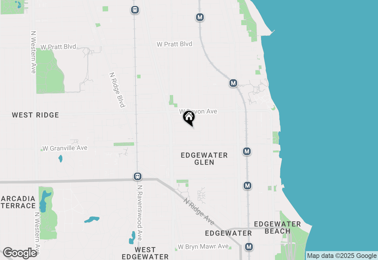 Map of 1457 W Rosemont Avenue #G, Chicago, IL 60660