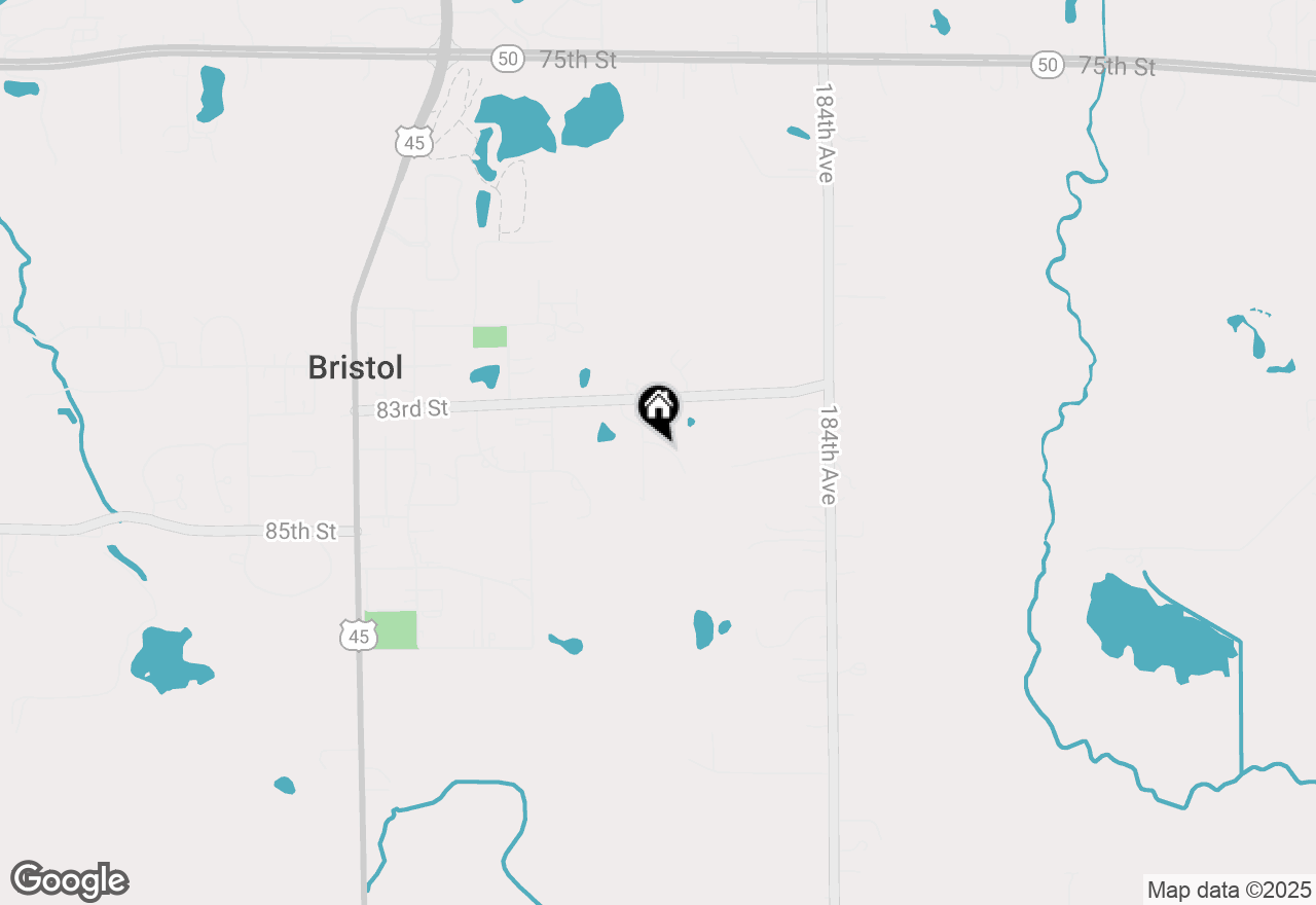 Map of 18933 83rd Pl, Bristol, WI 53104