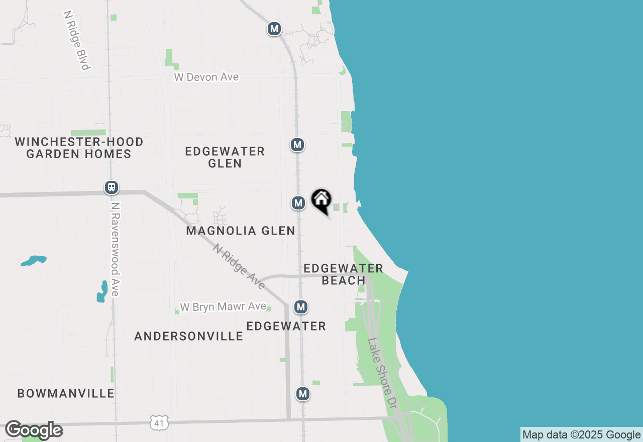 Map of 5854 N Kenmore Avenue #1E, Chicago, IL 60660