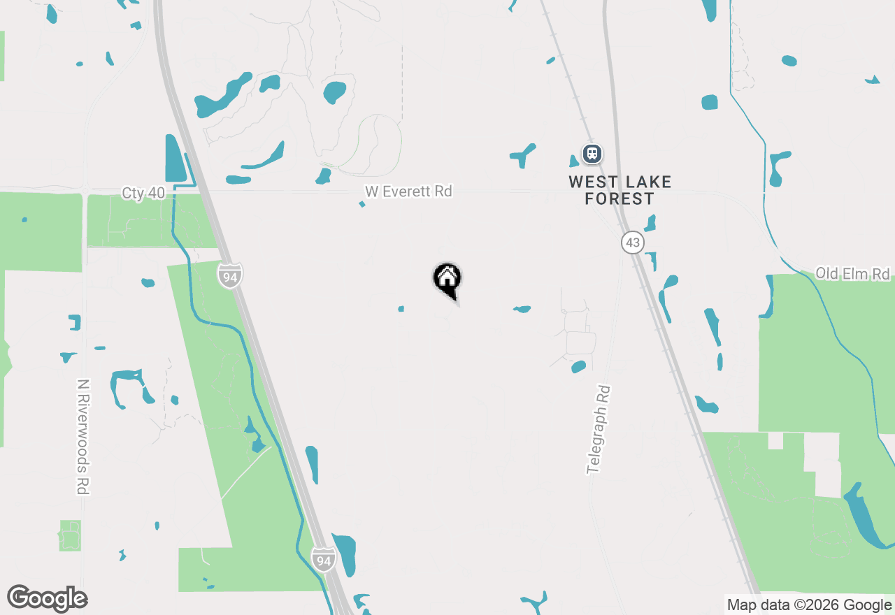 Map of 1309 W Estate Lane E, Lake Forest, IL 60045