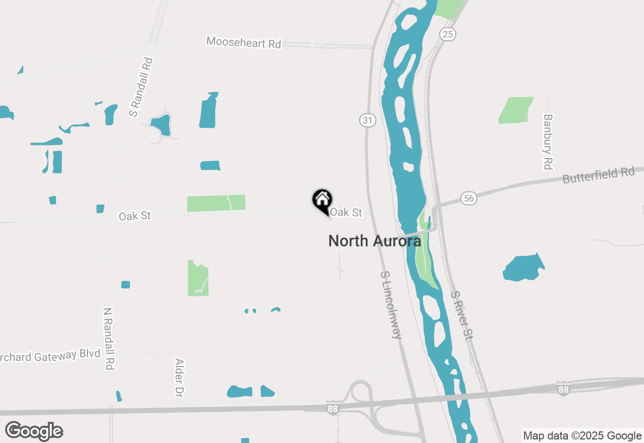 Map of 305 Hillside Place, North Aurora, IL 60542