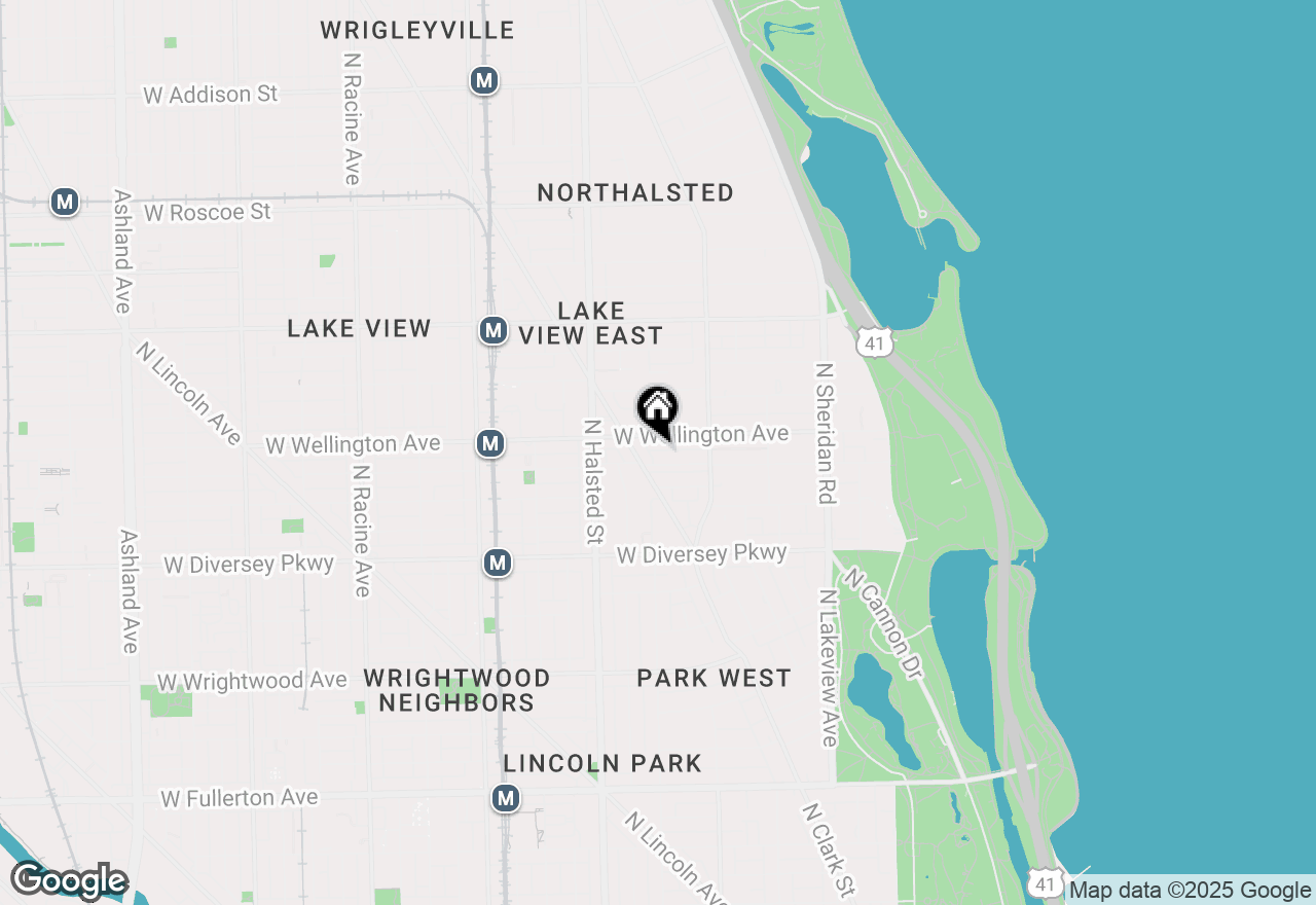 Map of 654 W Oakdale Avenue #3N, Chicago, IL 60657