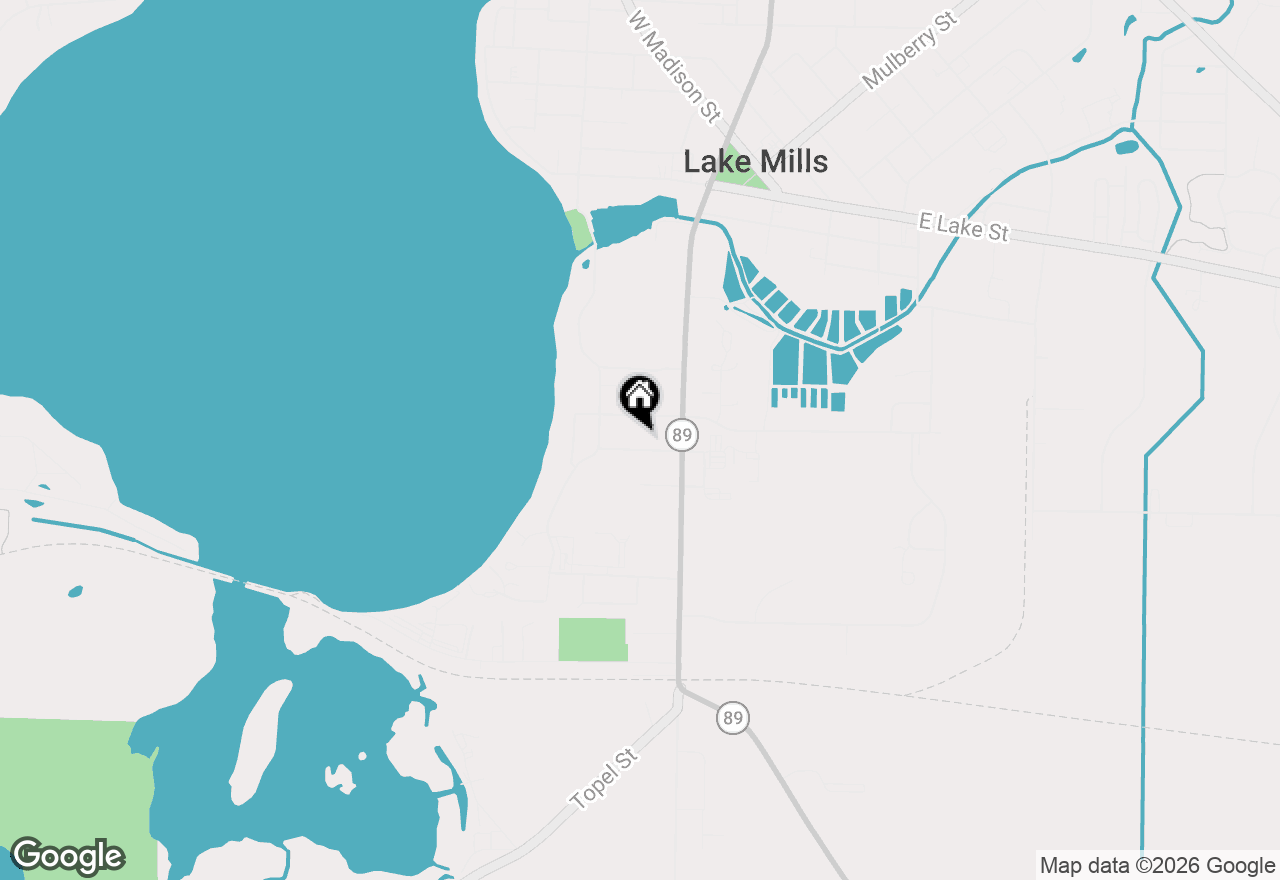 Map of 135 Milton St, Lake Mills, WI 53551