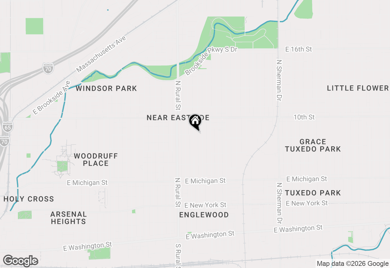 Map of 901 N Parker Avenue, Indianapolis, IN 46201