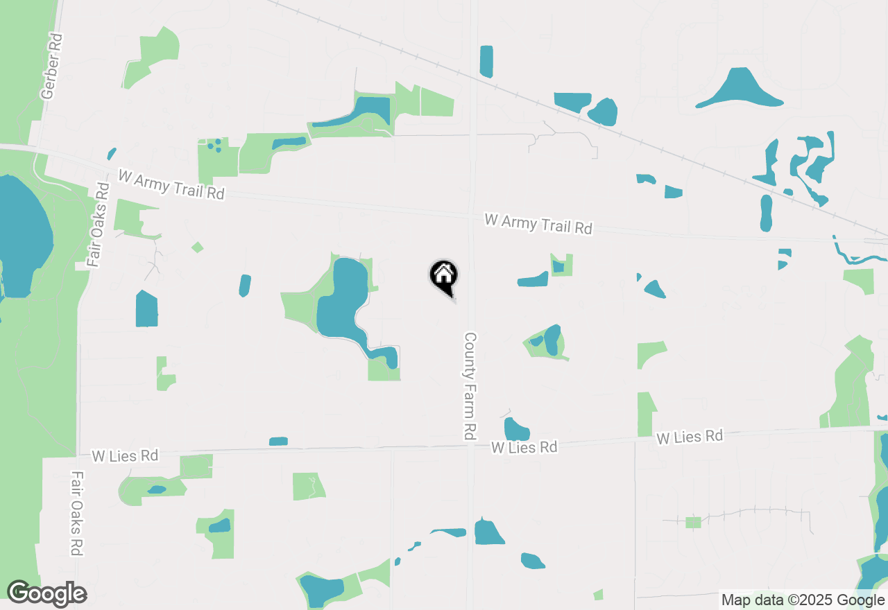 Map of 1268 Country Glen Lane, Carol Stream, IL 60188