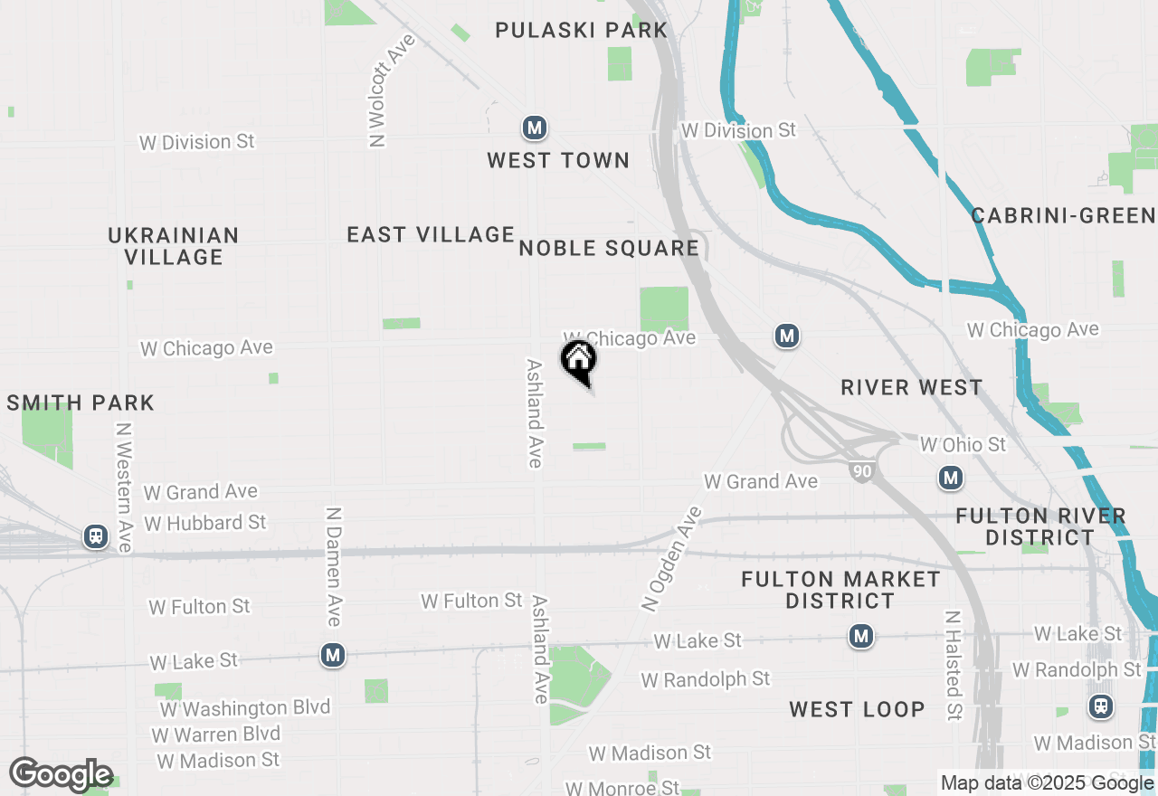 Map of 1475 W Huron Street #2F, Chicago, IL 60642