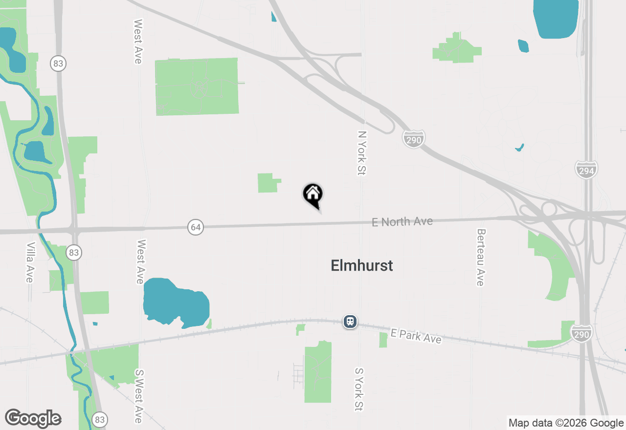 Map of 291 N Maple Avenue, Elmhurst, IL 60126