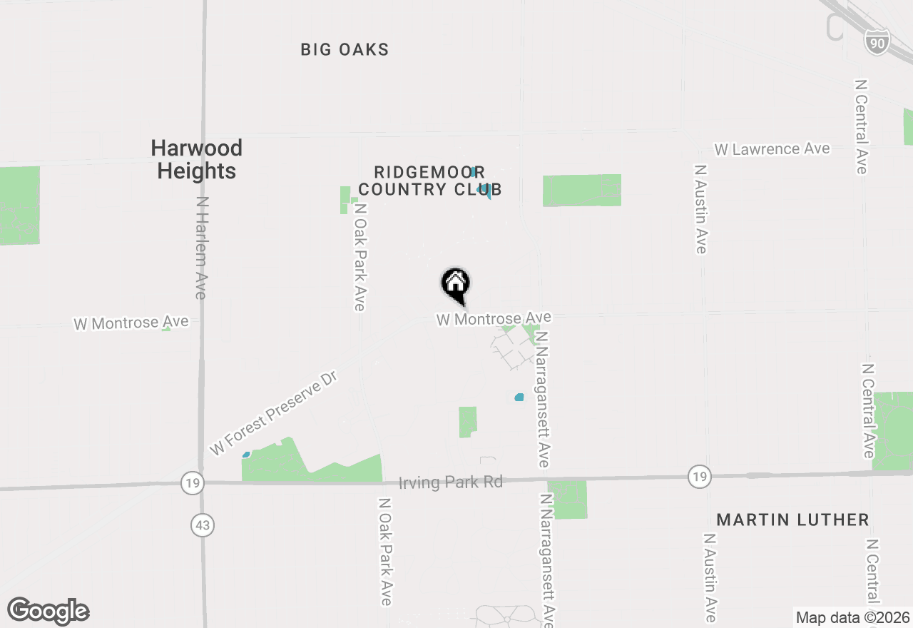 Map of 6602 W Montrose Avenue, Harwood Heights, IL 60706