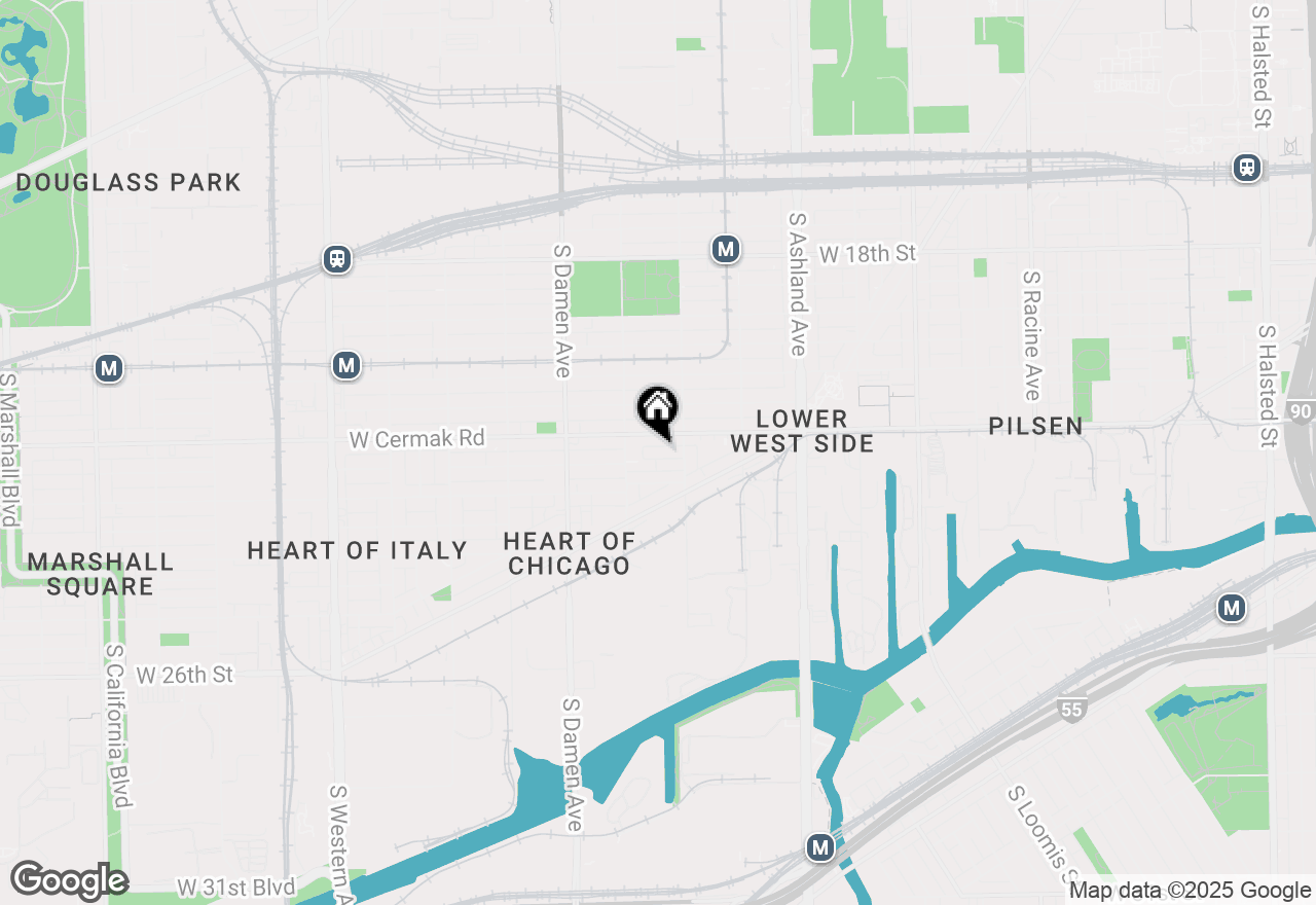 Map of 1824 W 22nd Place, Chicago, IL 60608