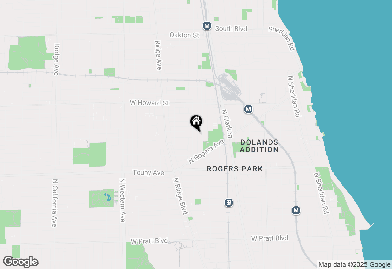 Map of 7377 N Damen Avenue #IB, Chicago, IL 60645