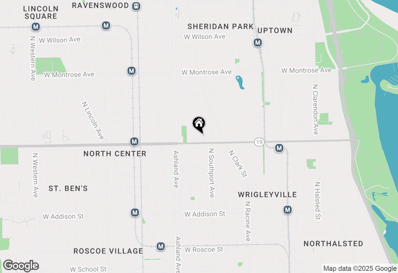 Map of 1441 W Cuyler Avenue #2E, Chicago, IL 60613