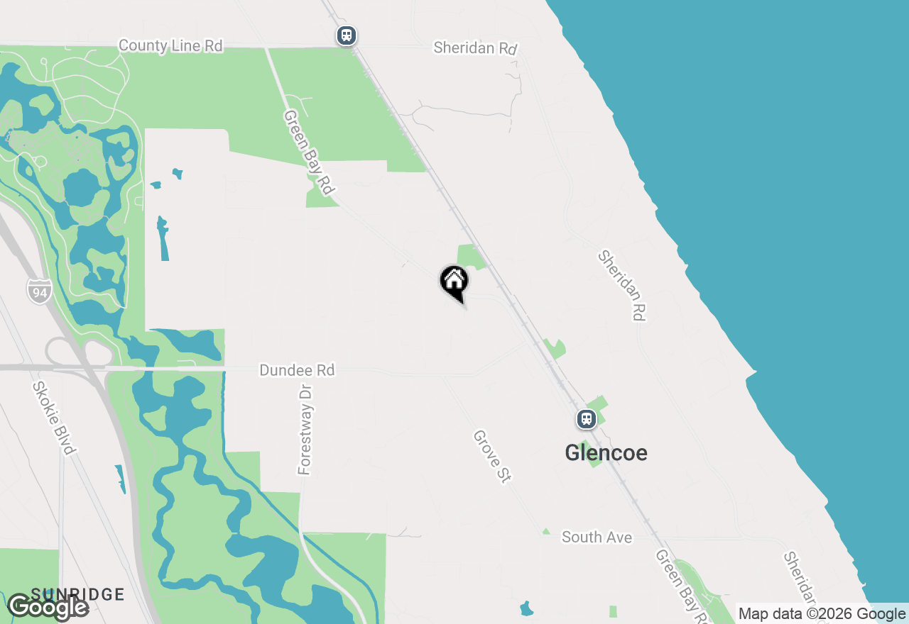 Map of 995 Old Elm Place, Glencoe, IL 60022