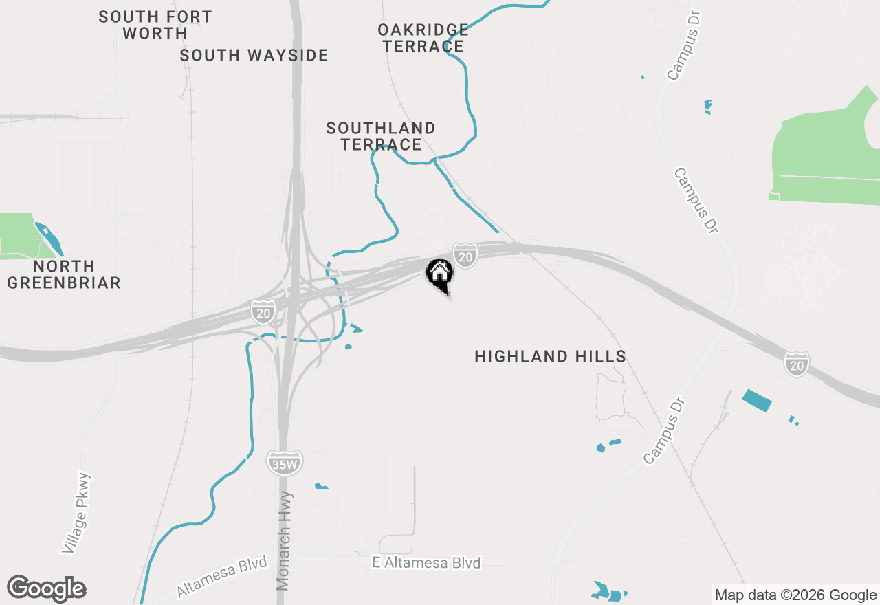 Map of 5325 Hensley Drive, Fort Worth, TX 76134