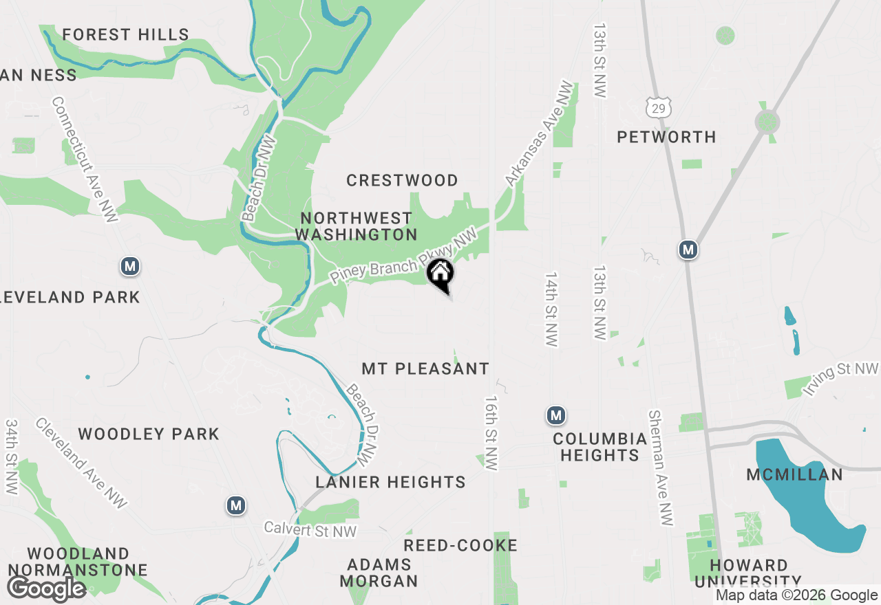 Map of 1729 Newton Street Nw, Washington, DC 20010