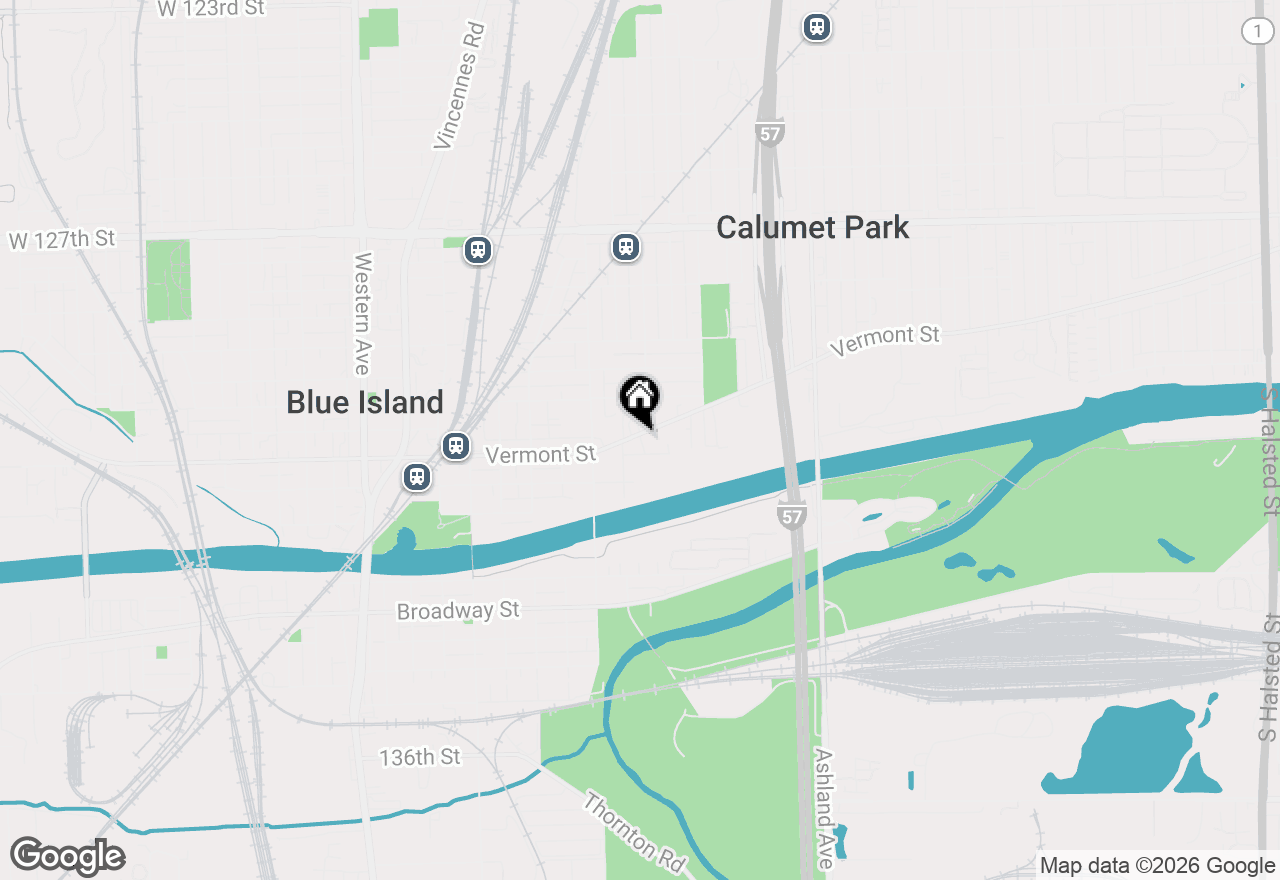 Map of 1915 Vermont Street, Blue Island, IL 60406