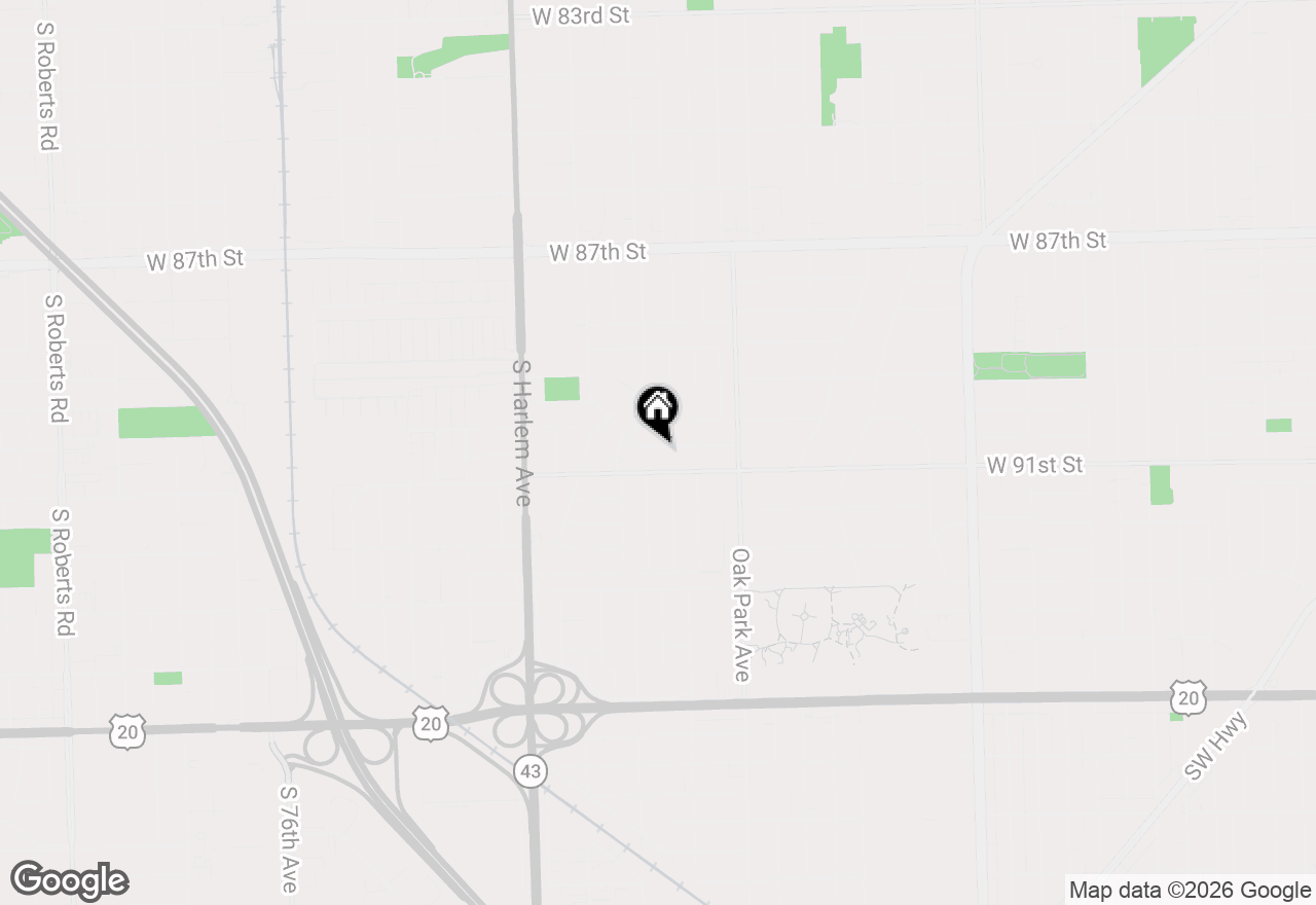 Map of 6941 Olympic Drive, Bridgeview, IL 60455