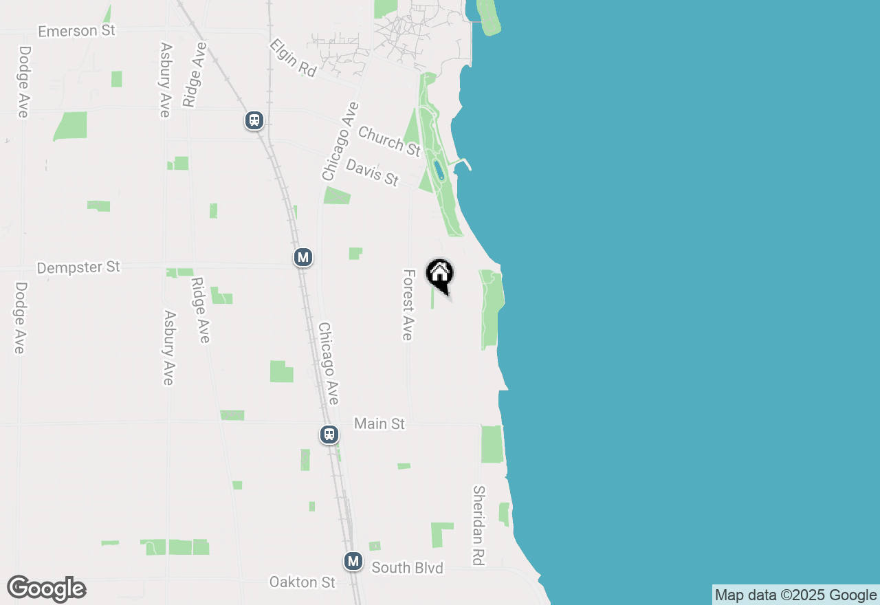 Map of 205 1/2 Hamilton Street #COACH, Evanston, IL 60202