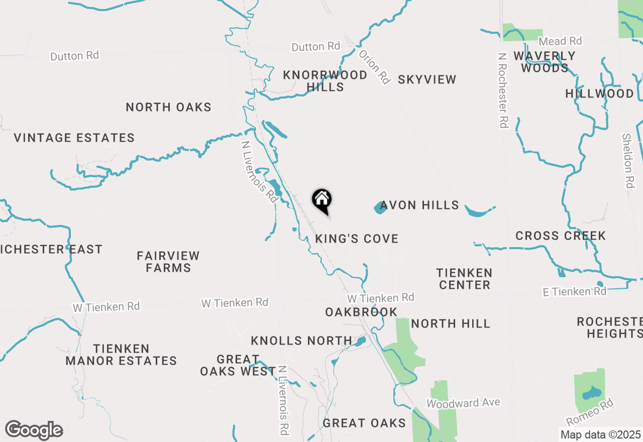 Map of 1357 Autumn Lane, Rochester Hills, MI 48306