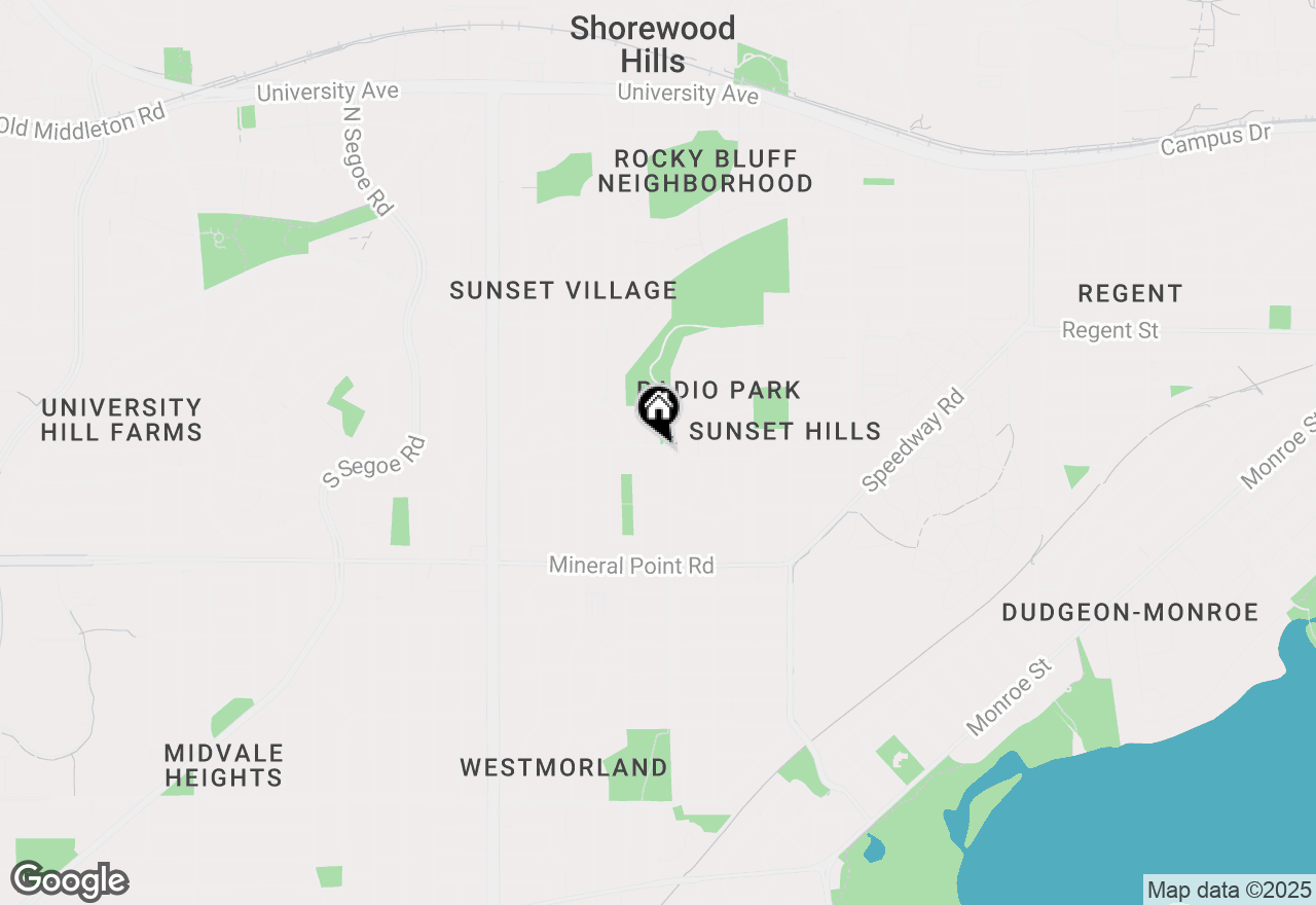 Map of 4105 Hillcrest Drive, Madison, WI 53705