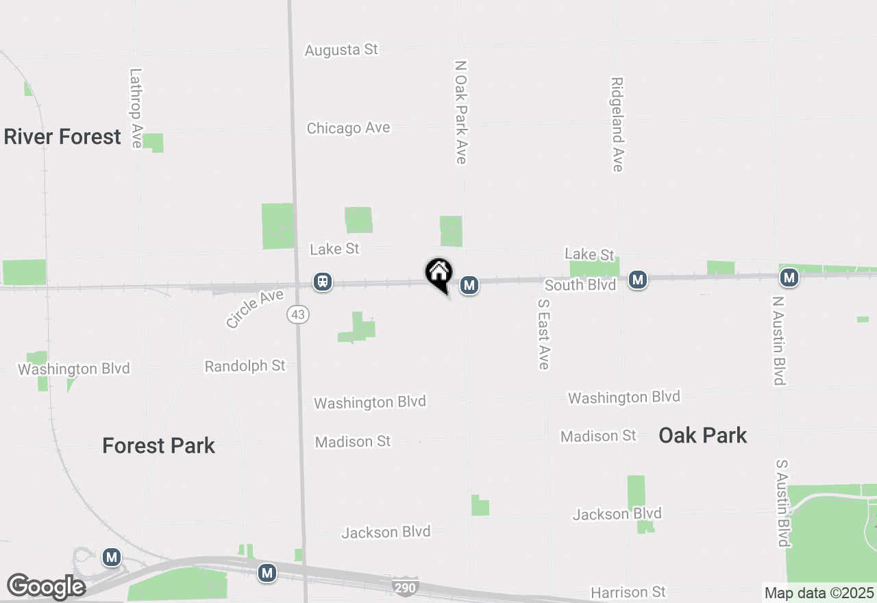 Map of 117 S Grove Avenue, Oak Park, IL 60302