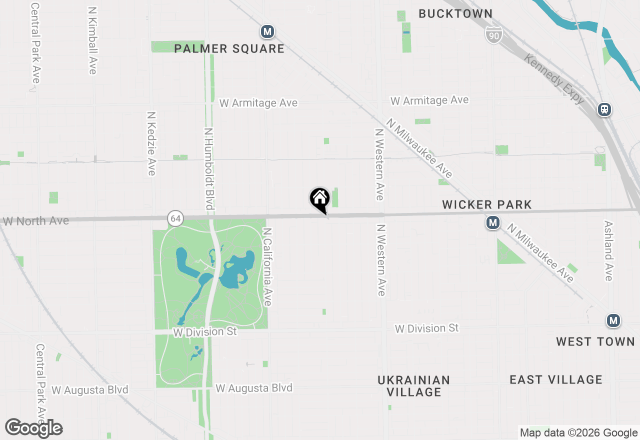 Map of 2605 W North Avenue #2C, Chicago, IL 60647